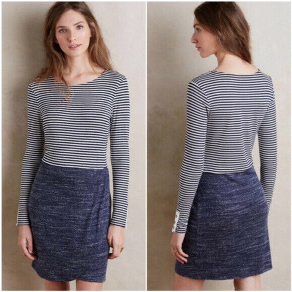 Anthropologie mixed striped Dolan dress, small